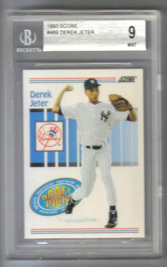 DEREK JETER - 1993 Score #489 - Rookie card - Graded BGS Mint 9
