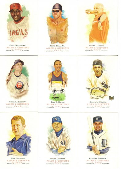 2007 Allen & Ginter - SHORT PRINT Lot of 20 - No duplicates