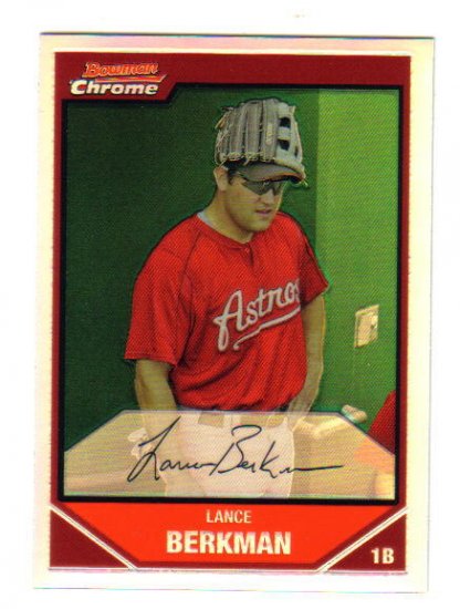 LANCE BERKMAN - 2007 Bowman Chrome Silver Refractor #177