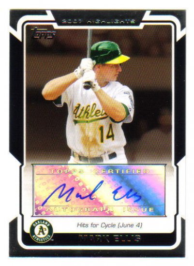 MARK ELLIS - 2008 Topps - Autograph