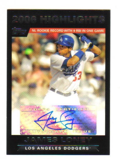 JAMES LONEY - 2006 Topps - Autograph