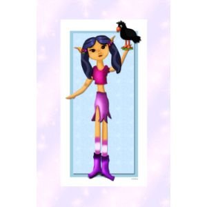 Fairy with Crow Friend Original Notecards