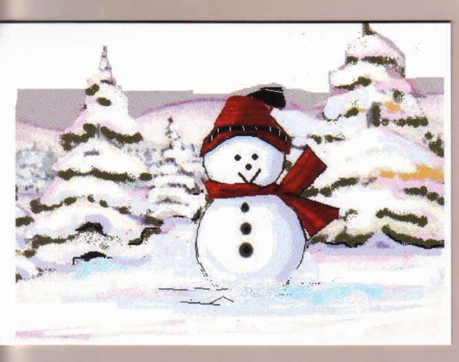 Smiling Snowman Greeting Card