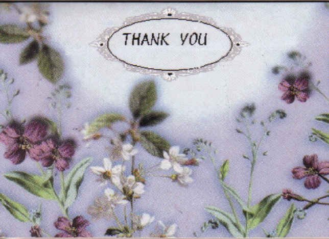 Flower Print Thank You Card