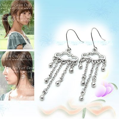 Unique Cloud and Raindrops Earrings E041114