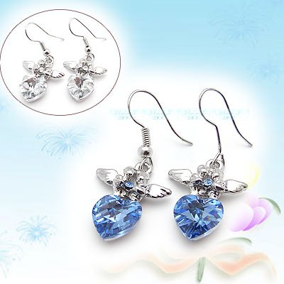 Diamond and Angel Wings Earrings E041901
