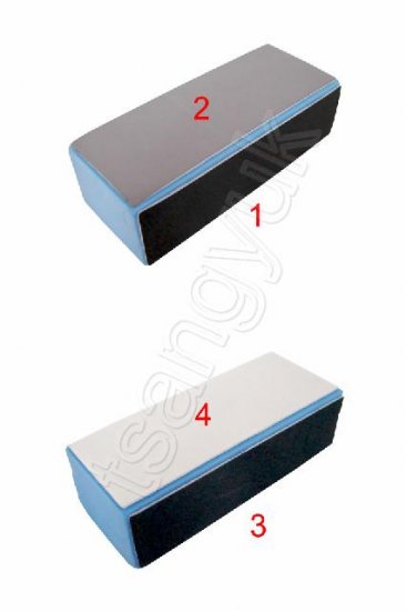 2x 4 Way Nail Smoother Polish Buffer Block