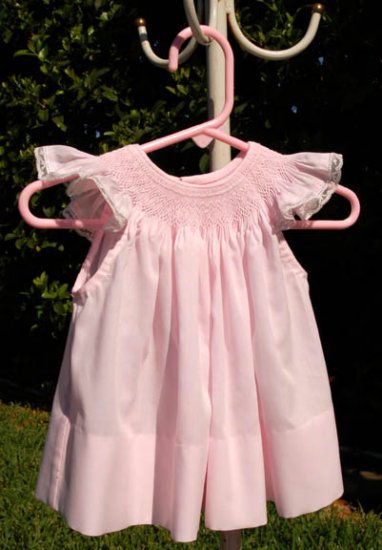 Flirty in Pink Handmade Smocked Little Girls Dress