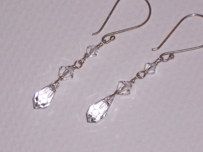 Bridal Sterling Silver and Swarovski Crystal Earrings