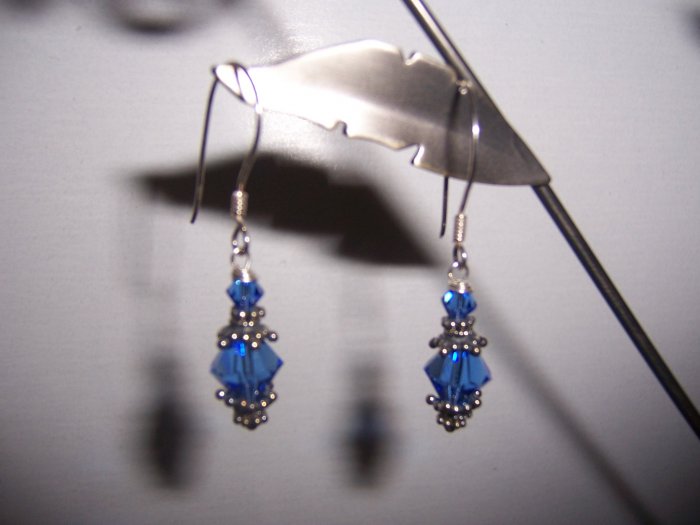 Sterling Silver Earrings with Swarovski crystals and Bali Silver findings