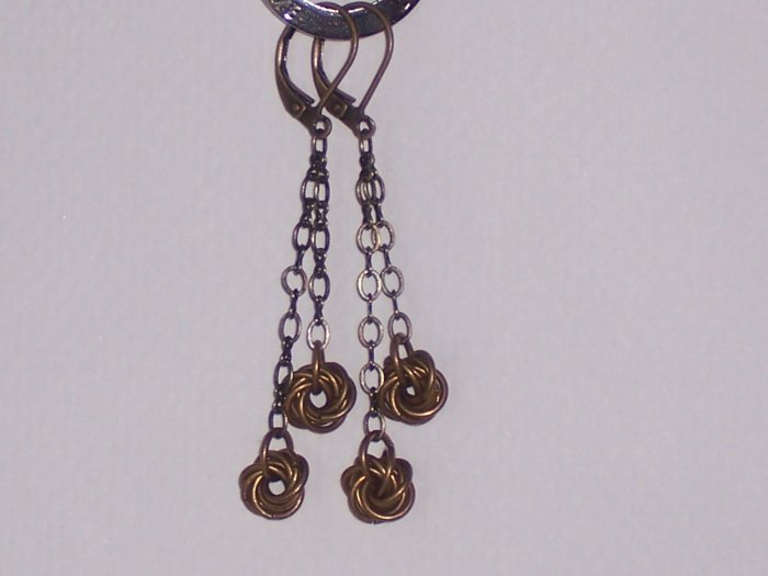 Mobius Flower Chainmaille Earrings FREE shipping to the USA or Canada