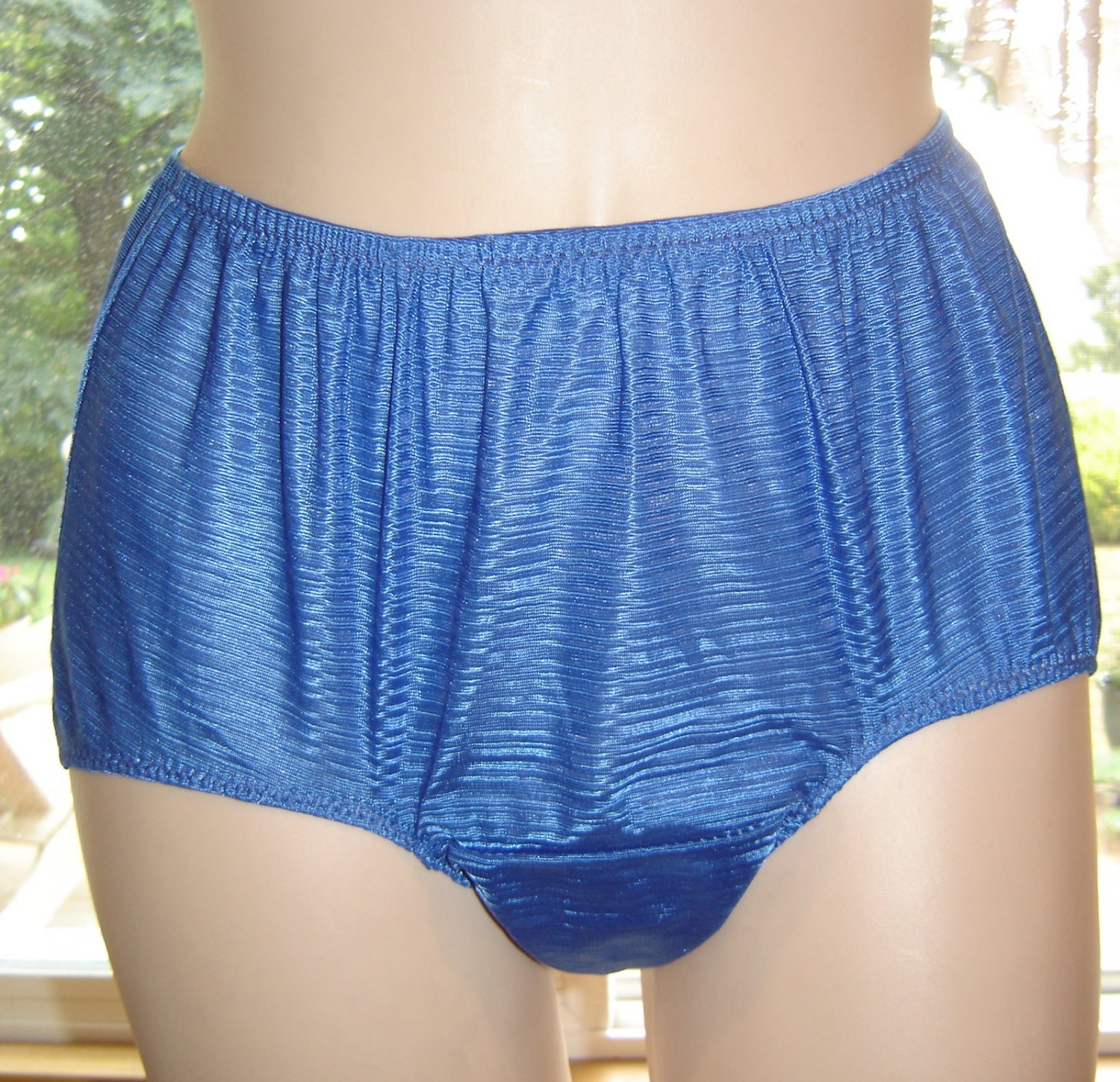 blue nylon pants