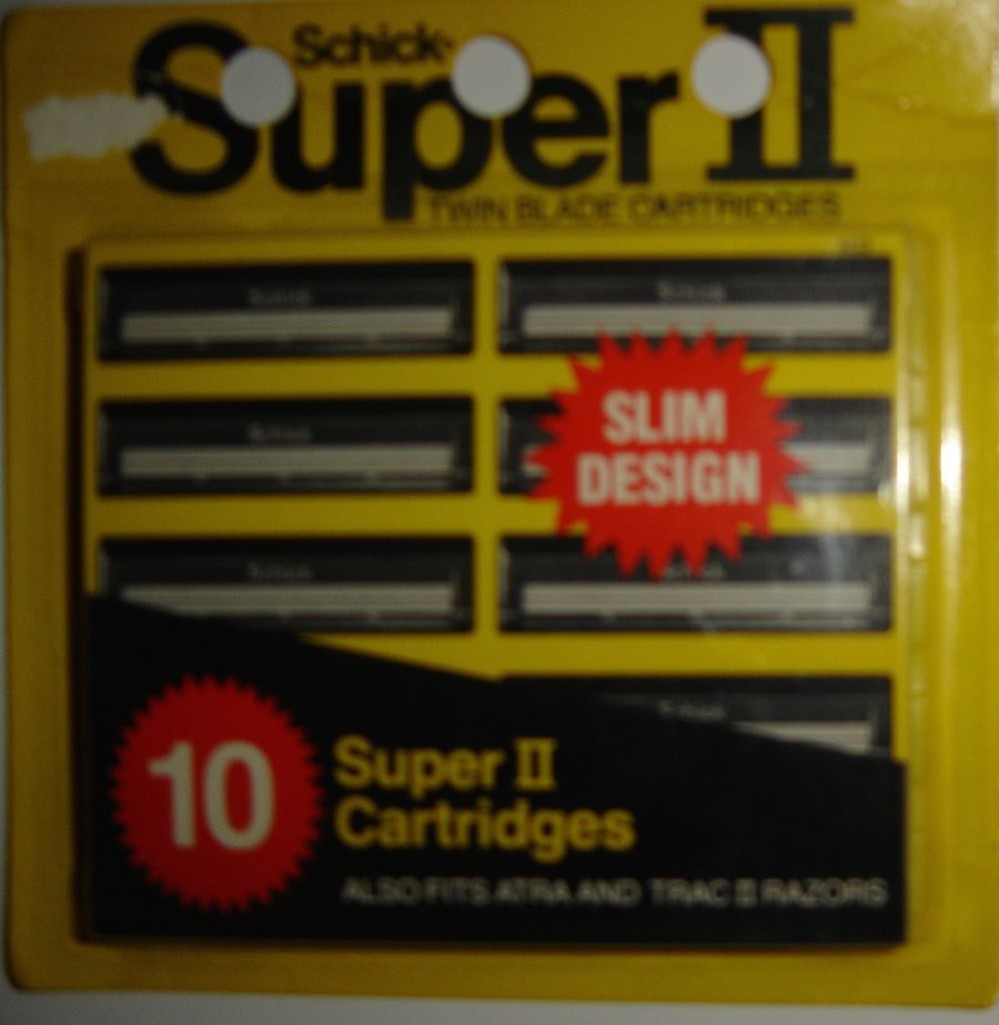 SCHICK Super II Twin Blade Cartridges, Pack of 10, Also Fits Atra & Trac II Razors