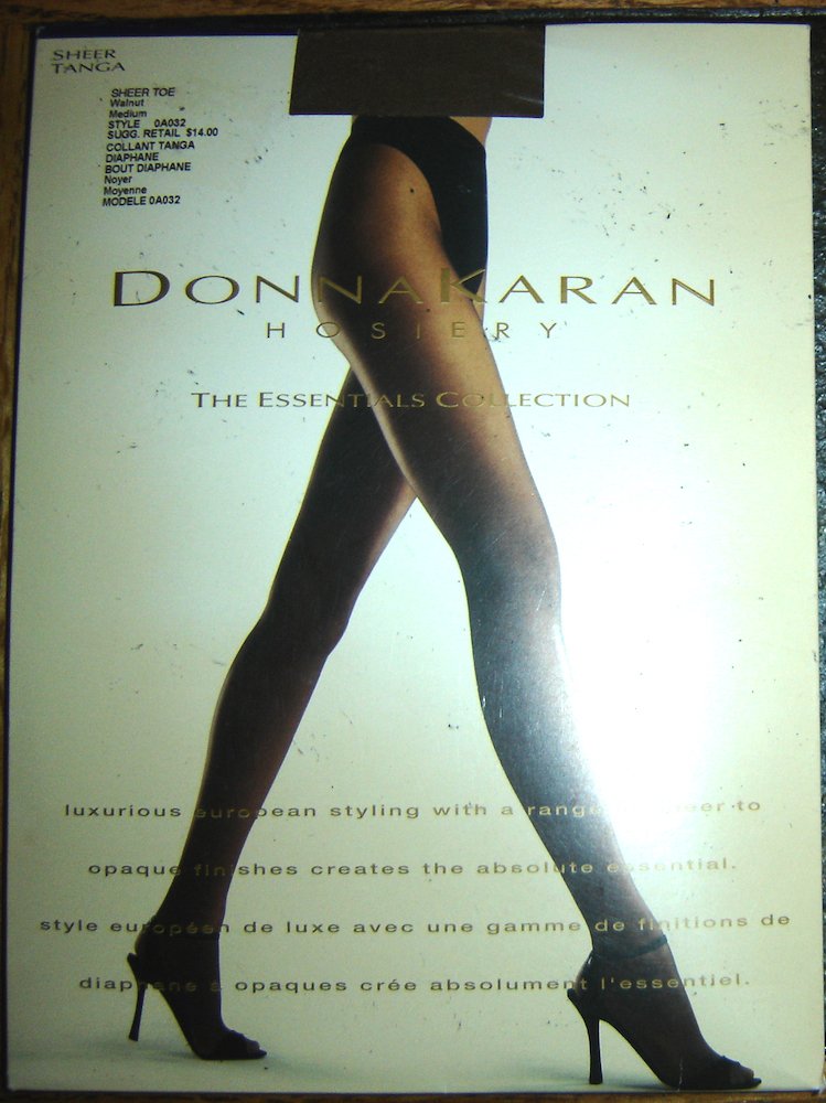 Donna Karan Hosiery Pantyhose, The Essentials Collection, Sheer Tanga, Sz M