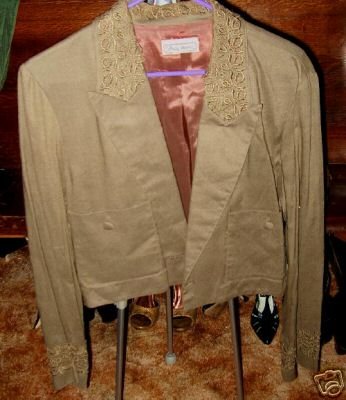Olive drab linen waist lenght summer jacket