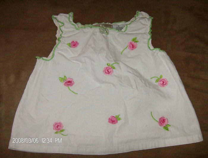 BELUGA NEW YORK GIRL'S EMBROIDERED TOP SIZE 6