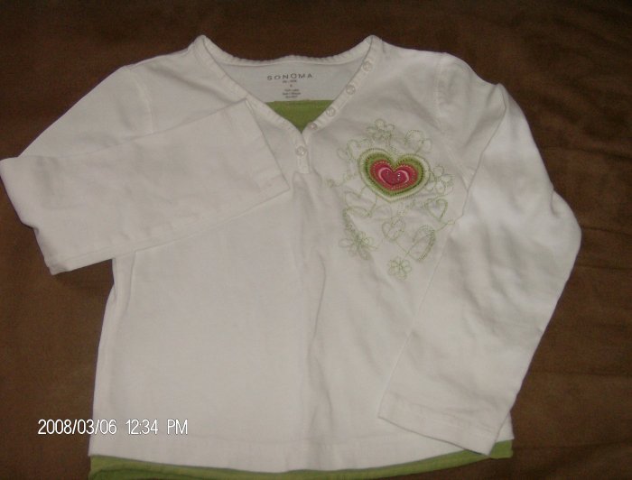 SONOMA GIRL'S LONG SLEEVE TOP SIZE 6