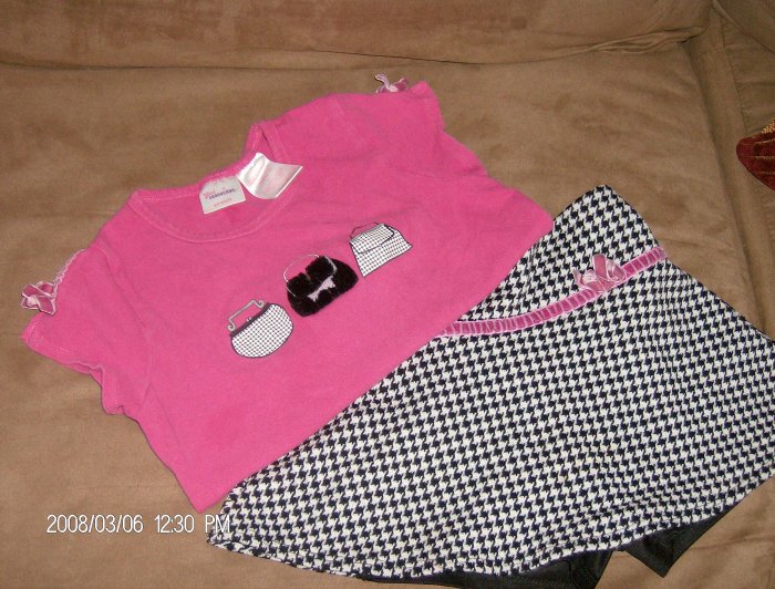GIRL CONNECTION 2-PIECE GIRL'S SKORT SET SIZE 7
