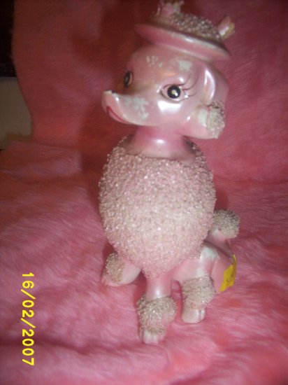 Pink Poodle Dee Bee Co. dogs import hand painted