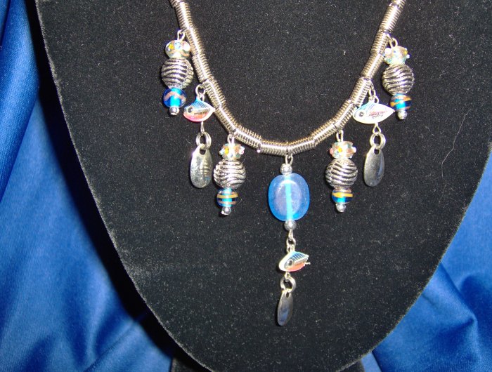Silver Blue Allure Necklace