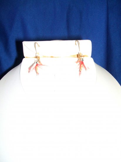 Red Mosquito Fly Earrings