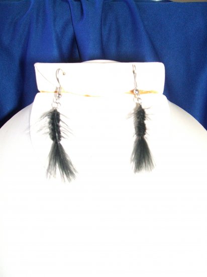 Fuzzy Caterpillar Fly Earrings