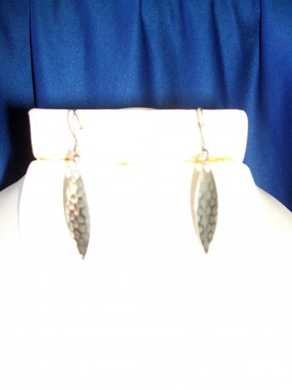 Silver Leaf Spoon Earrings