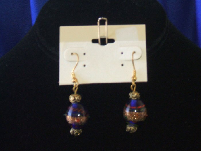 Royal Blue Galaxy Earrings