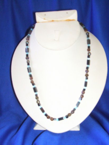 Brown/Blue Magnetic Necklace