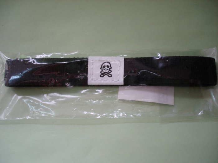 Black Skull Design Elastic Bento Belt