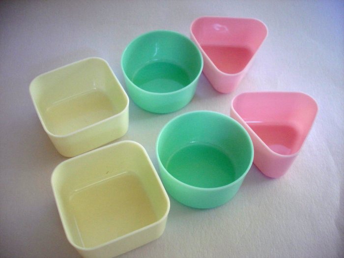 6 Reusable Pastel Bento Cups