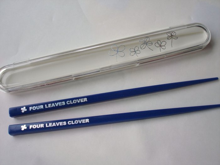 Four Leaves Clover Chopsticks and Case