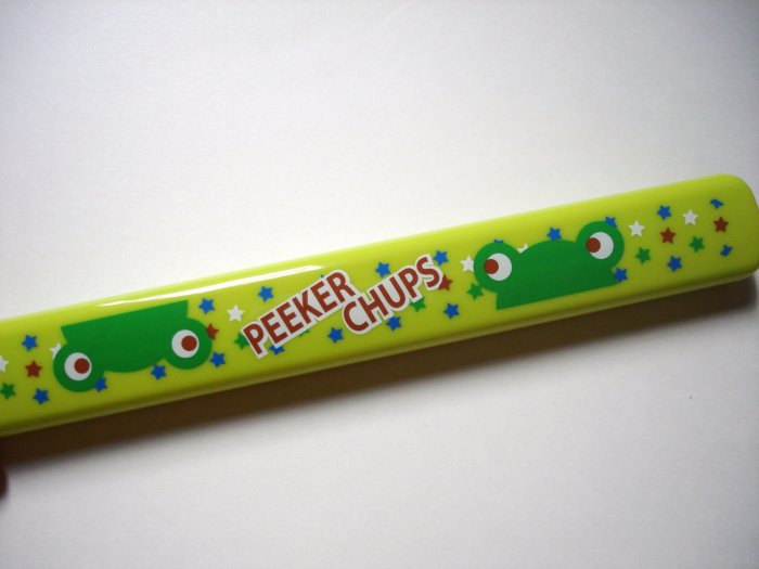 Peeker Chups Green Frog Chopsticks and Case