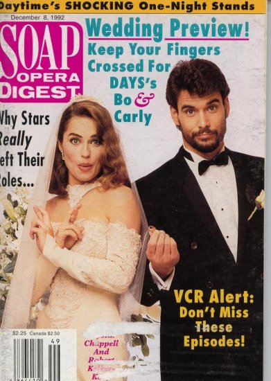 Soap Opera Digest 12 8 1992 Magazine R Kelker Kelly C Chappell