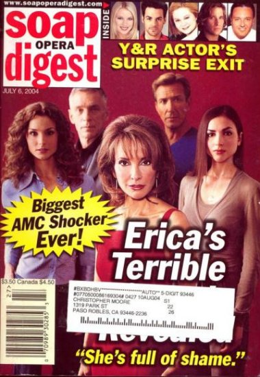 Soap Opera Digest 7 6 2004 Susan Lucci Mark LaMura Walt Willey Eden Riegel magazine