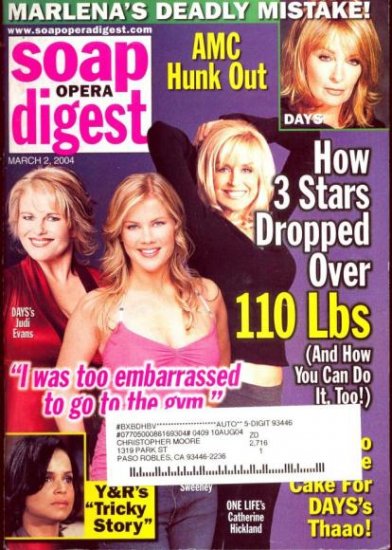 Soap Opera Digest 3 2 2004 Judi Evans Alison Sweeney magazine