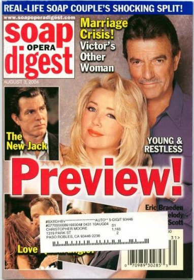 Soap Opera Digest 8 3 2004 Nikki Victor Other Woman