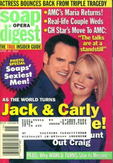 Soap Opera Digest 4 30 2002 Michael Park Maura West