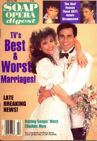 Soap Opera Digest 5 30 1989 Rosa Langschwadt Benard