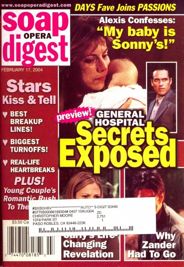 Soap Opera Digest 2 17 2004 GH Secrets Exposed