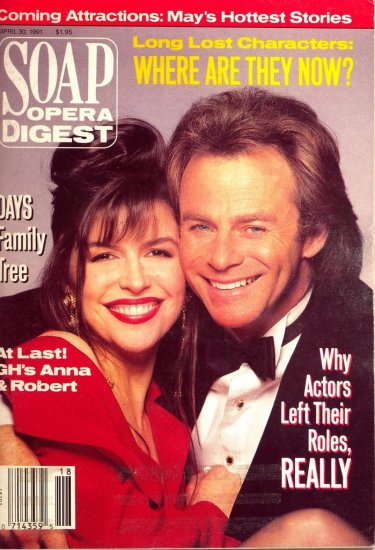 Soap Opera Digest 4 30 91 Anna Lavery Robert Scorpio GH