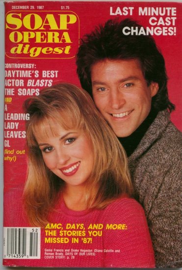 Soap Opera Digest 12 29 87 Genie Francis Drake Hogestyn