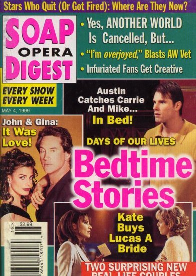 Soap Opera Digest 5 4 1999 Drake Hogestyn K Alfonso