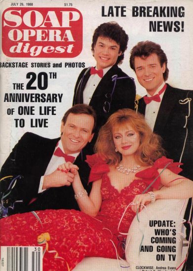 Soap Opera Digest 7 26 1988 Andrea Evans James DePaiva