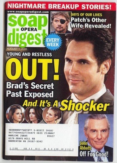 Soap Opera Digest Aug 1 2006 Don Diamont Digests 8 7 2006