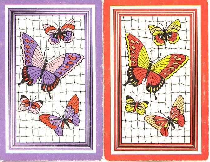 Vintage Butterfly Swap Cards Single Altered Art