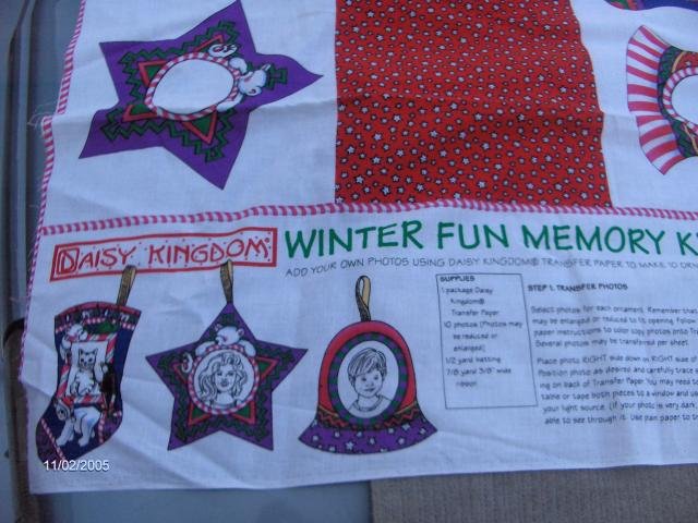 Daisy Kingdom Christmas Ornament Cut out Pattern Winter Fun memory keepsake Ornaments