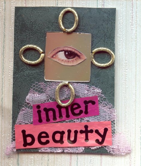 ACEO Card Inner Beauty Collage Art Card