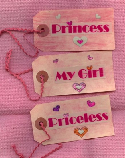 OOAK Gift Tags Scrapbooking ~ Princess ~ Made by me in the USA