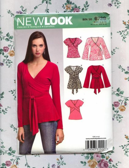 2007 Uncut Simplicity New Look 6729 Topwith ties size A 6-16